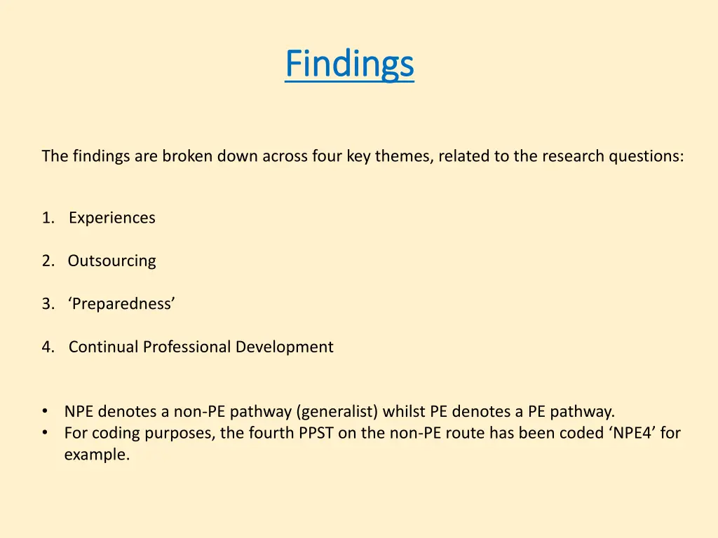 findings findings