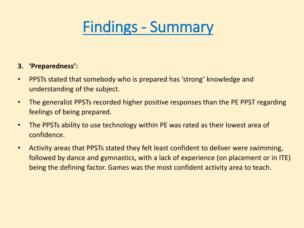 findings findings summary 1