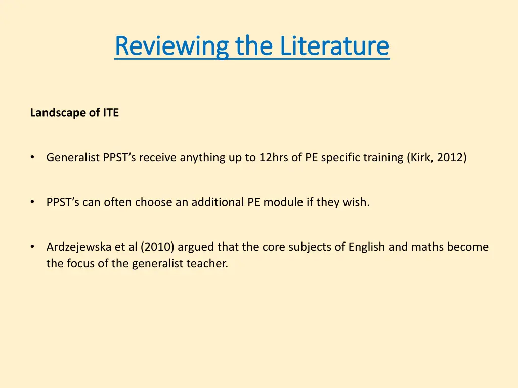 reviewing the literature reviewing the literature 2