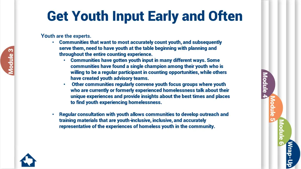 get youth input early and often
