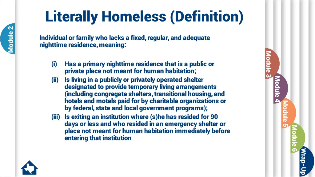 literally homeless definition