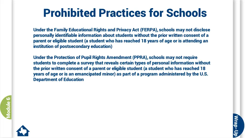prohibited practices for schools