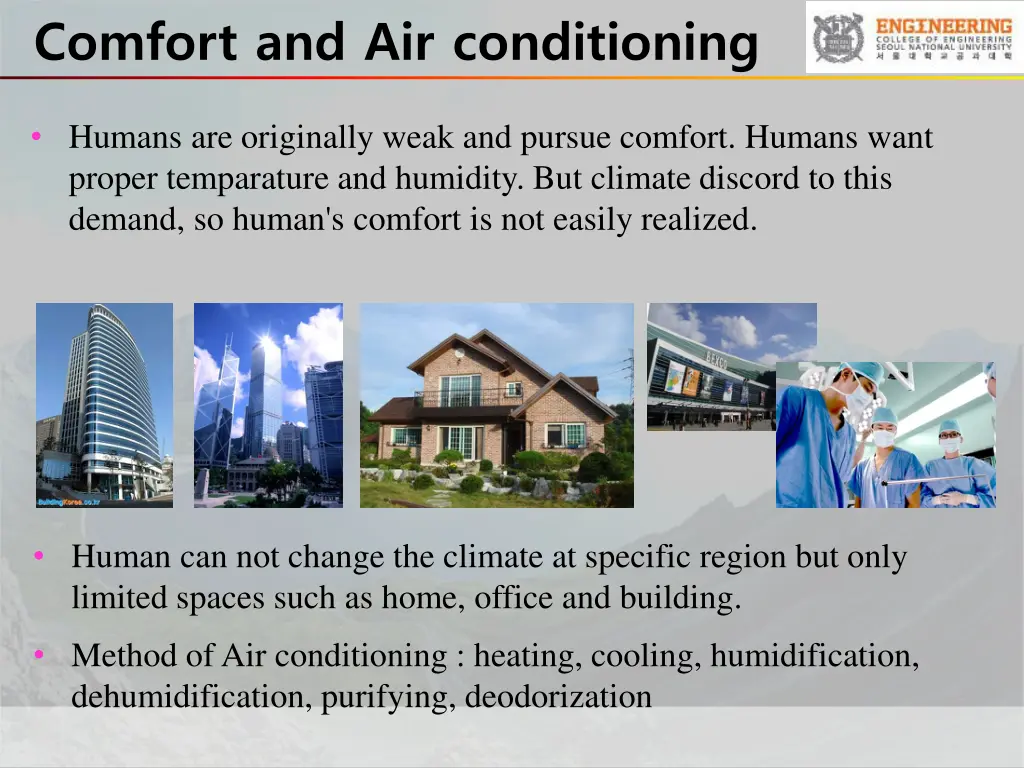 comfort and air conditioning