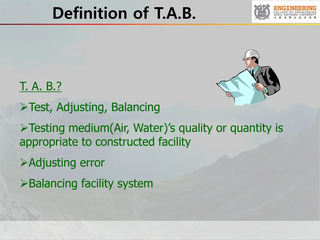 definition of t a b