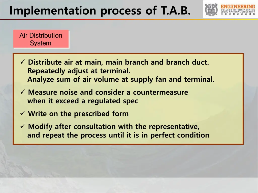 implementation process of t a b 6