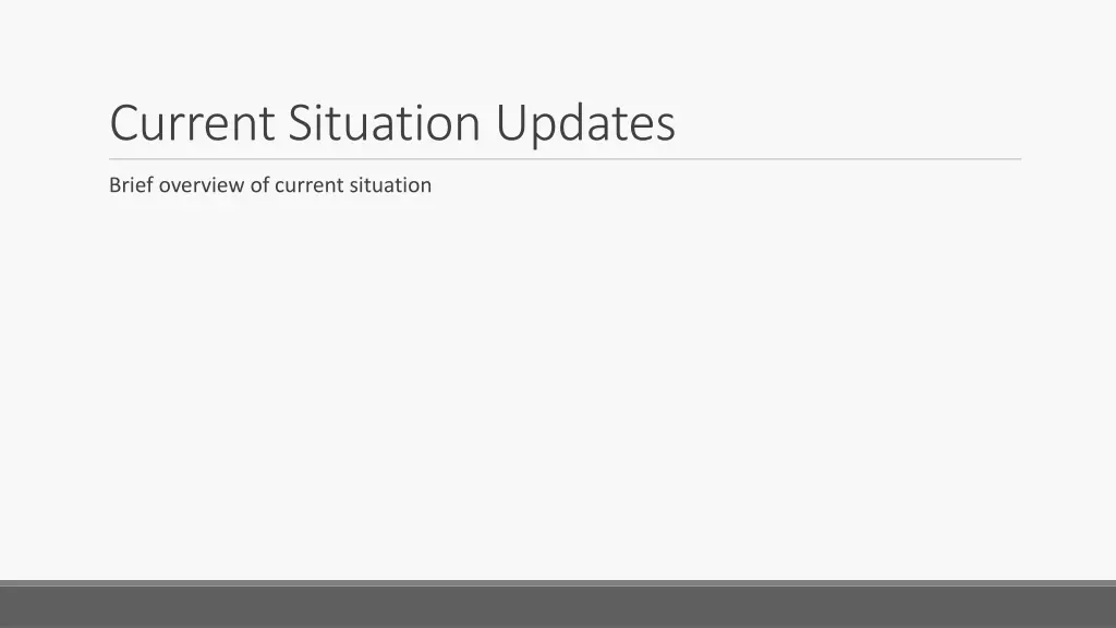 current situation updates
