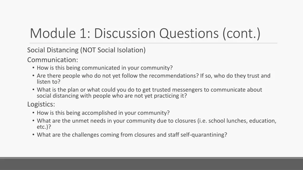 module 1 discussion questions cont