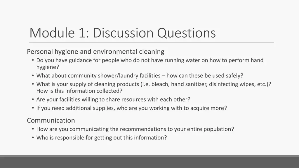 module 1 discussion questions
