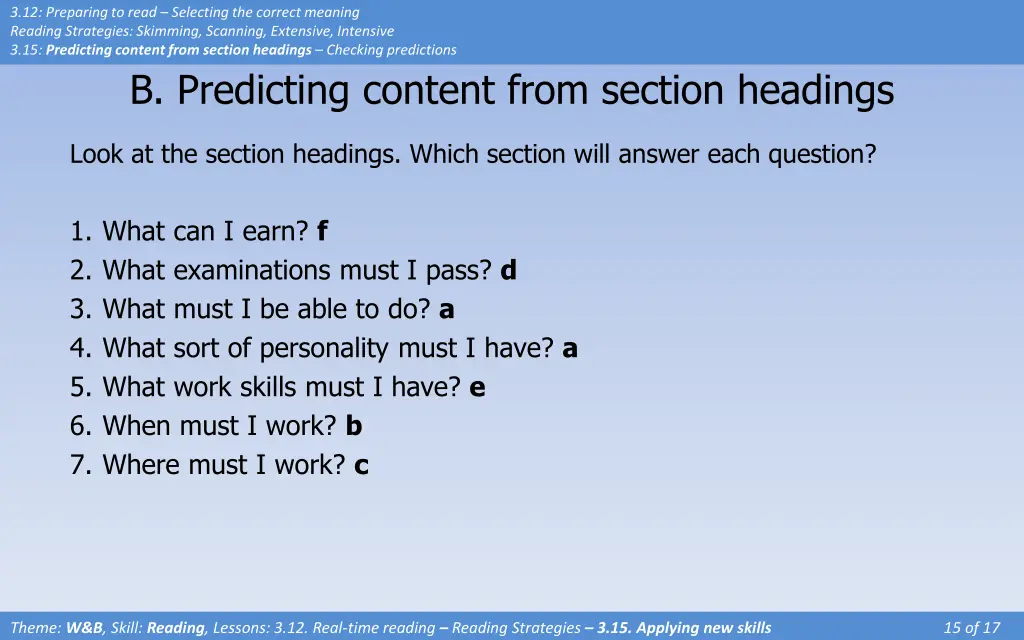 3 12 preparing to read selecting the correct 11