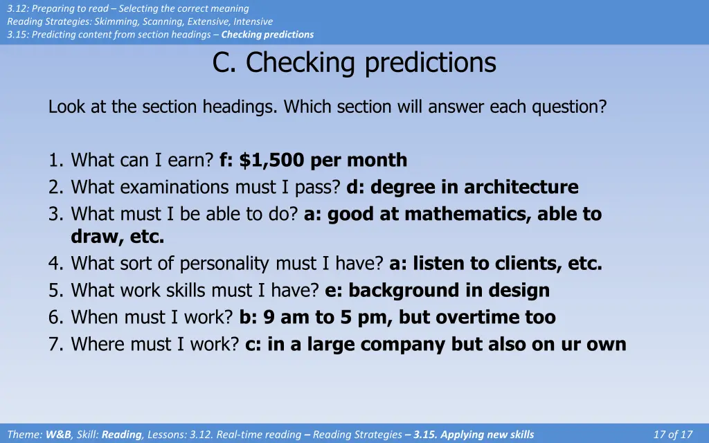 3 12 preparing to read selecting the correct 13