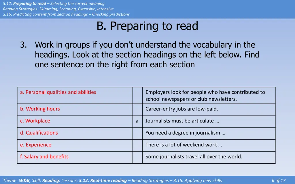 3 12 preparing to read selecting the correct 4