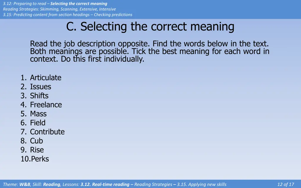 3 12 preparing to read selecting the correct 8