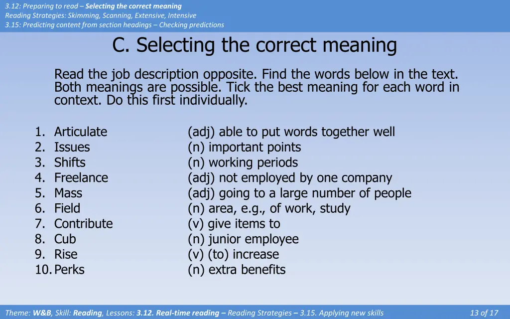 3 12 preparing to read selecting the correct 9