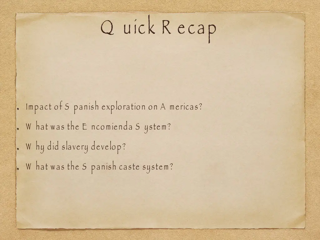 q uick r ecap