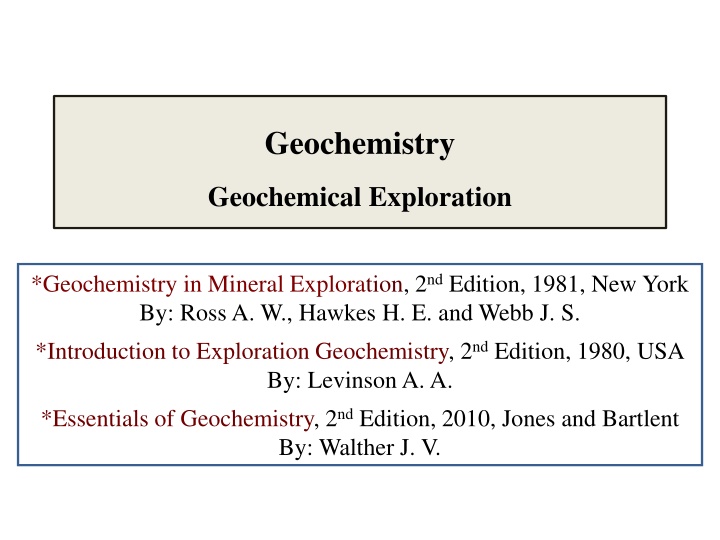 geochemistry