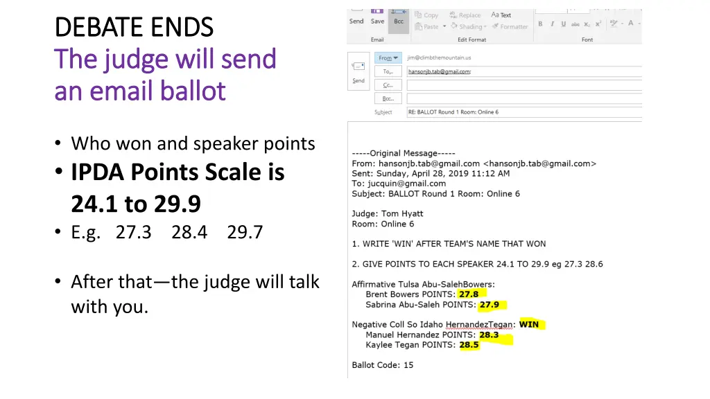 debate ends debate ends the judge will send