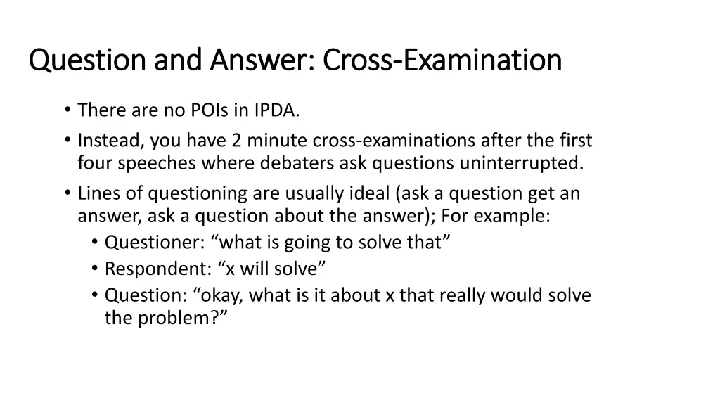 question and answer cross question and answer