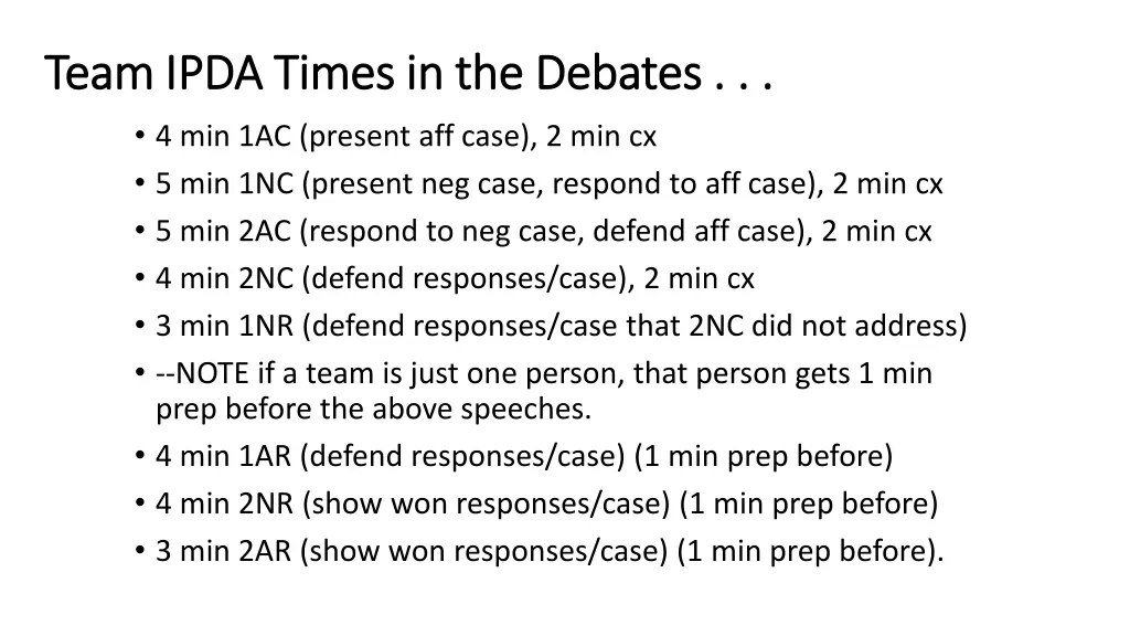 team ipda times in the debates team ipda times
