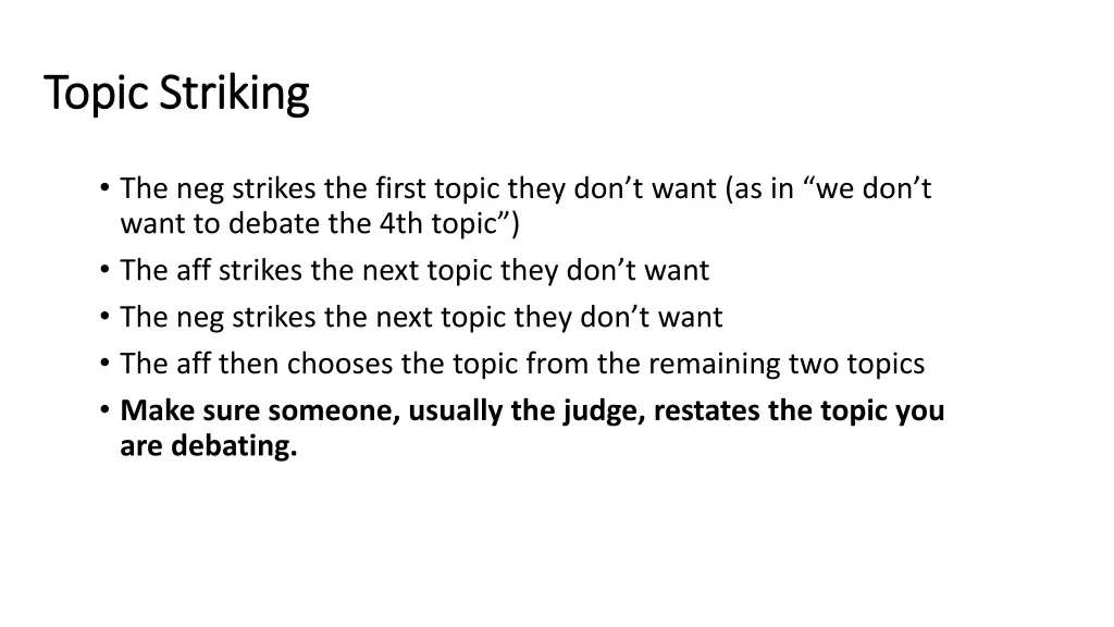 topic striking topic striking