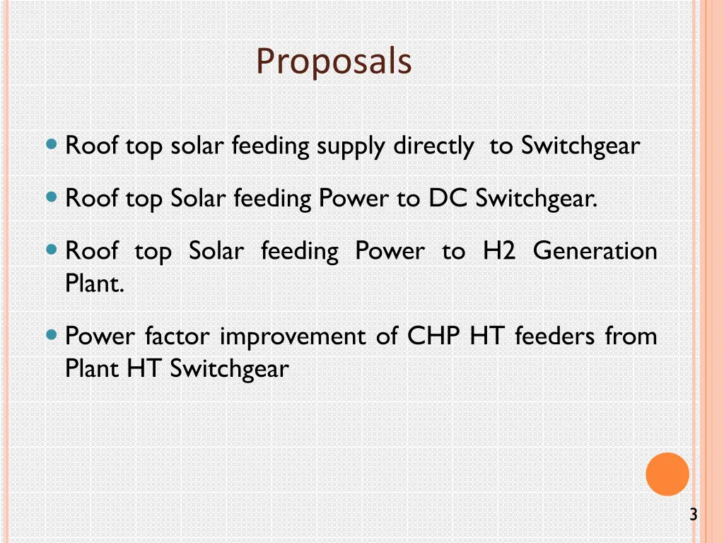 proposals