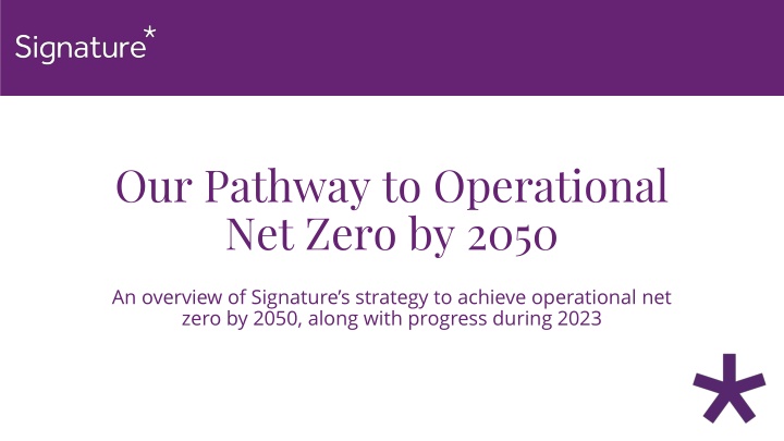 our pathway to operational net zero by 2050