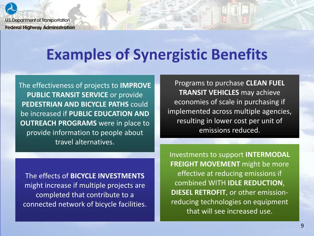 examples of synergistic benefits