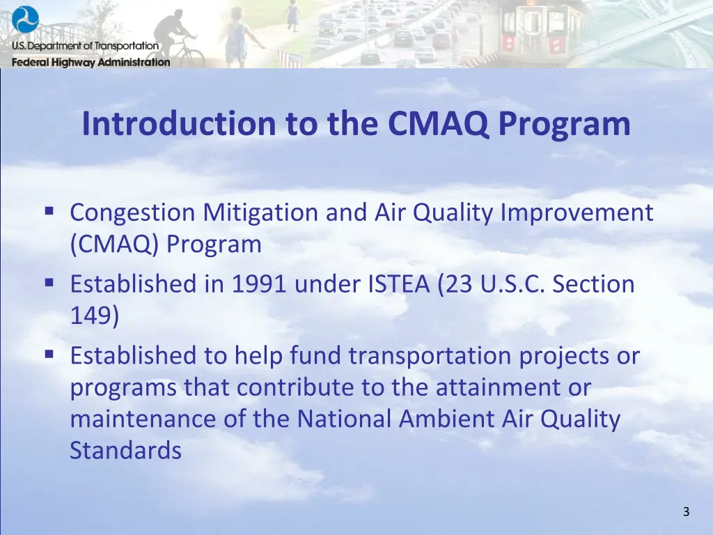 introduction to the cmaq program