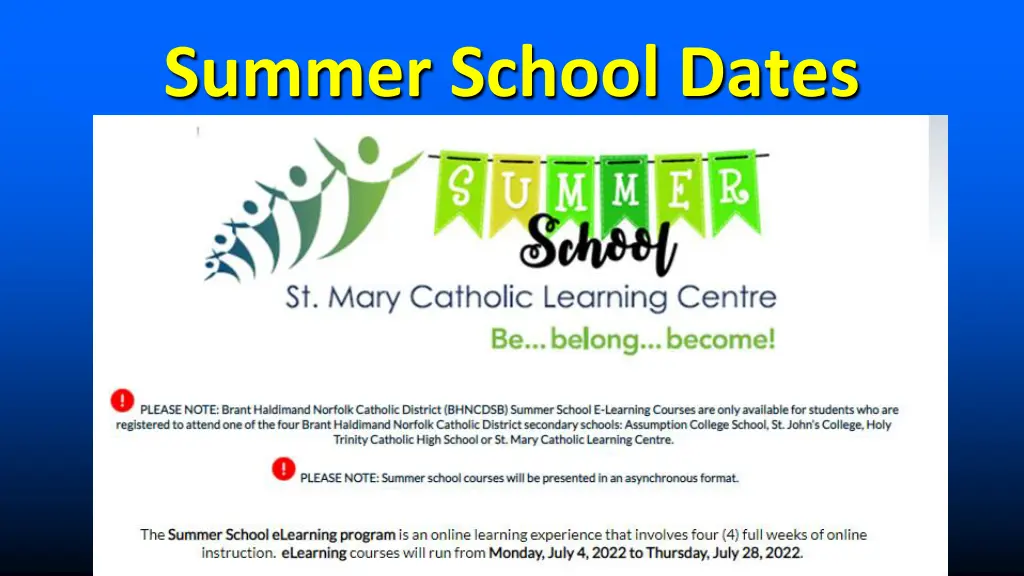 summer school dates