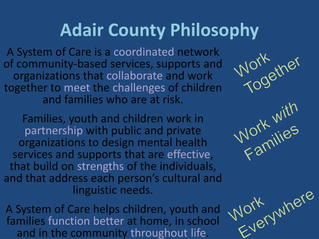 adair county philosophy a system of care