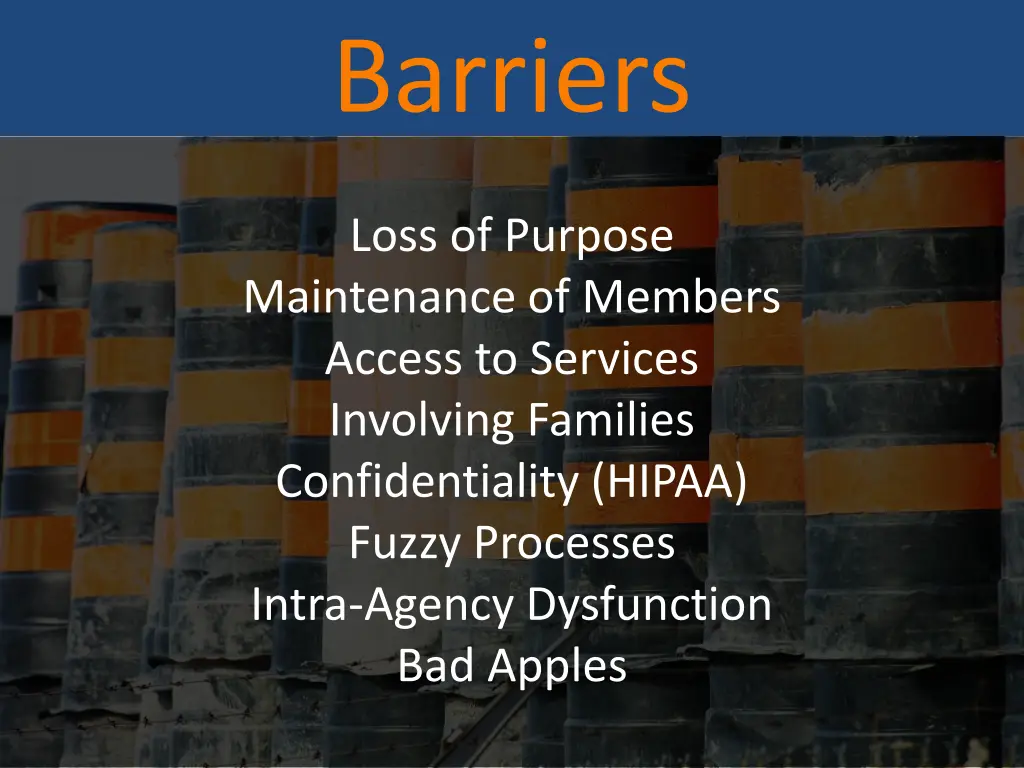 barriers