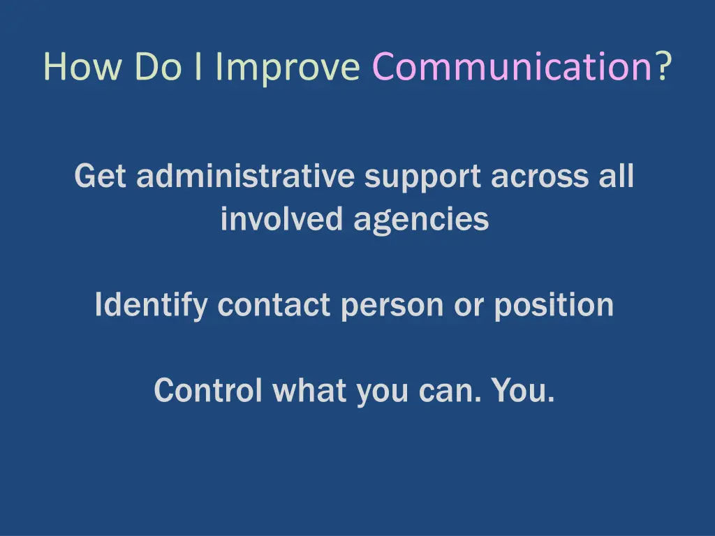 how do i improve communication