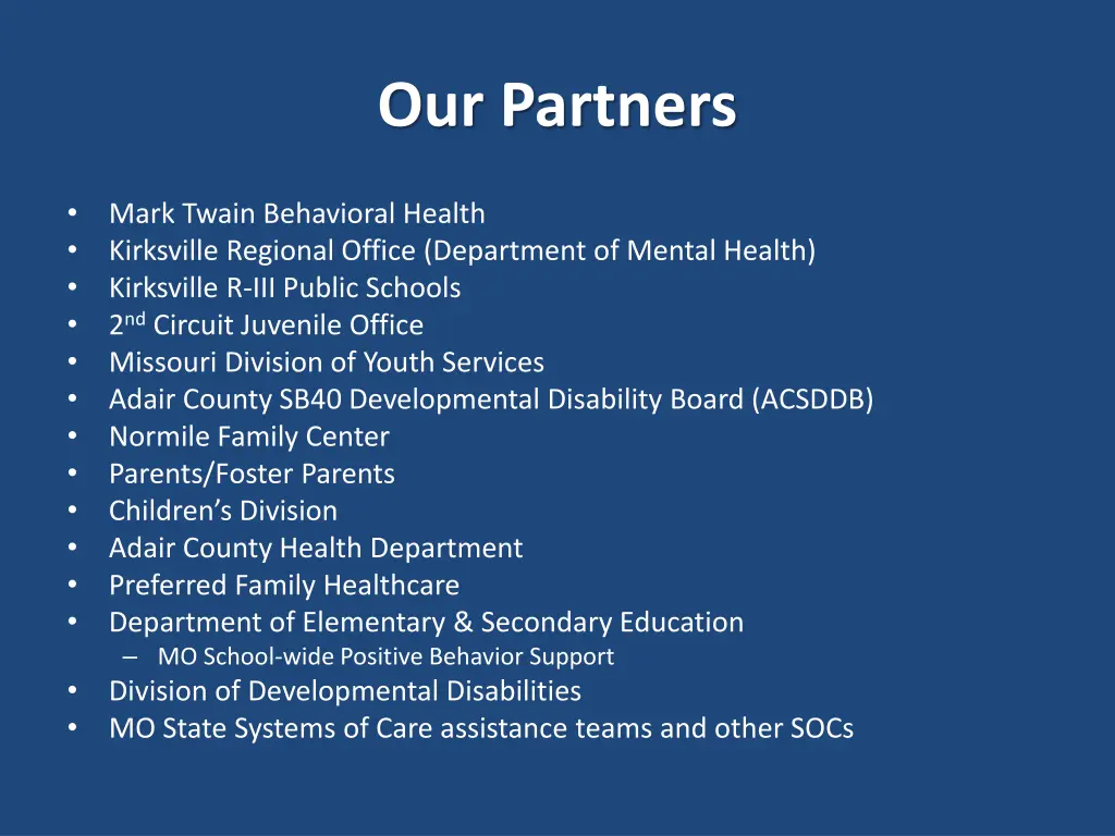 our partners