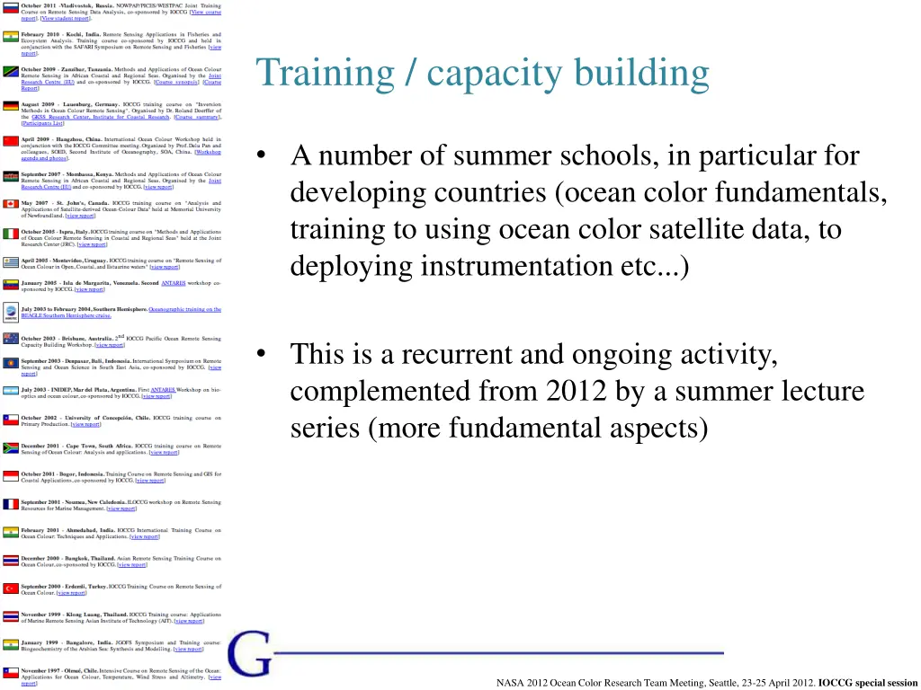 training capacity building