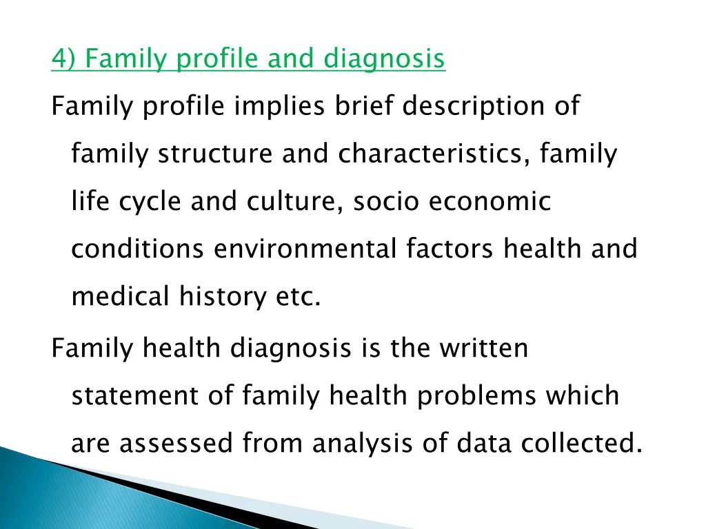 4 family profile and diagnosis family profile