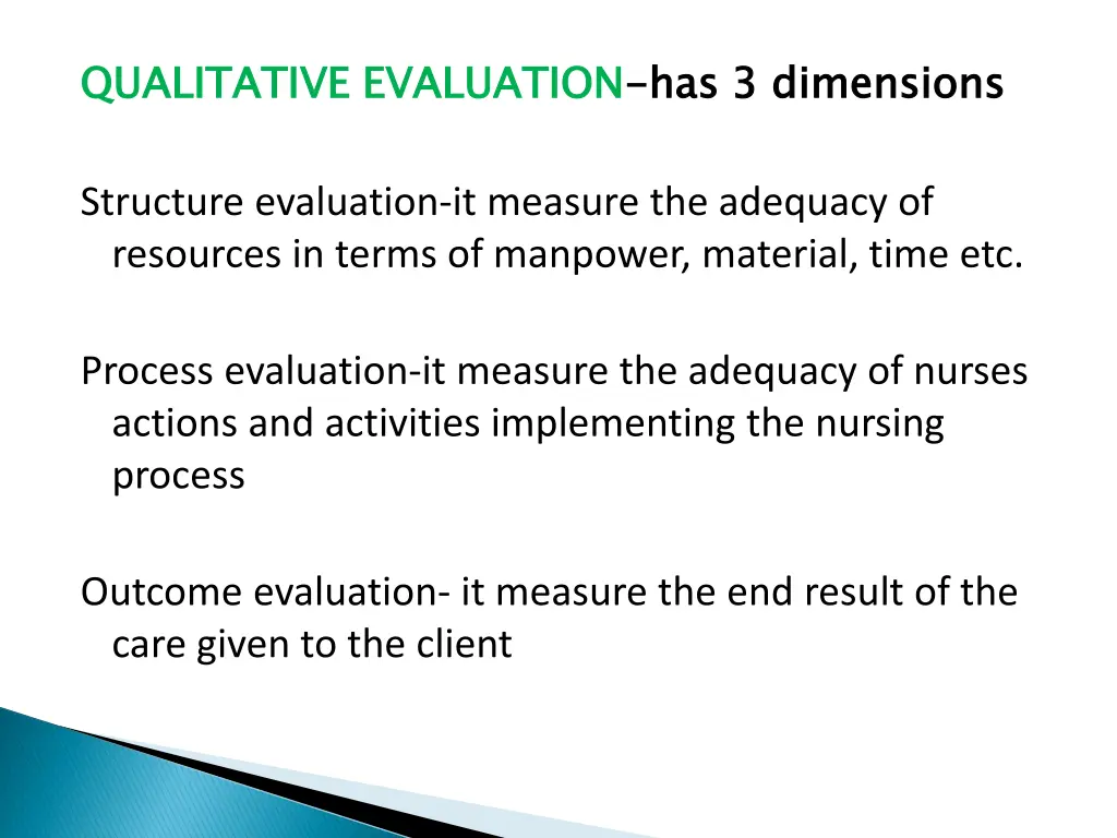 qualitative evaluation