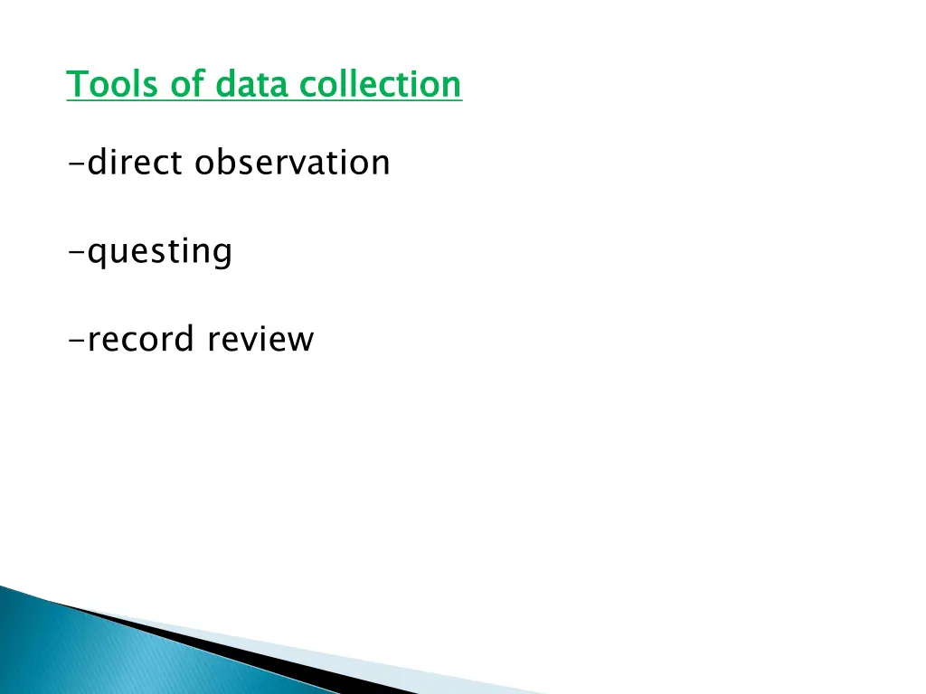 tools of data collection