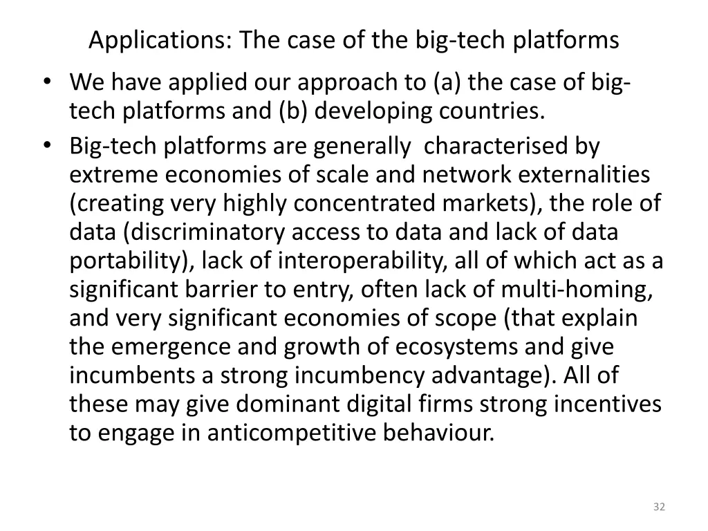 applications the case of the big tech platforms