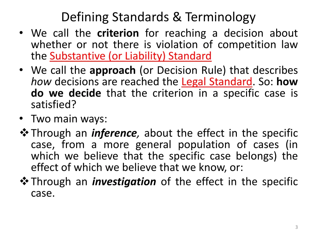 defining standards terminology we call