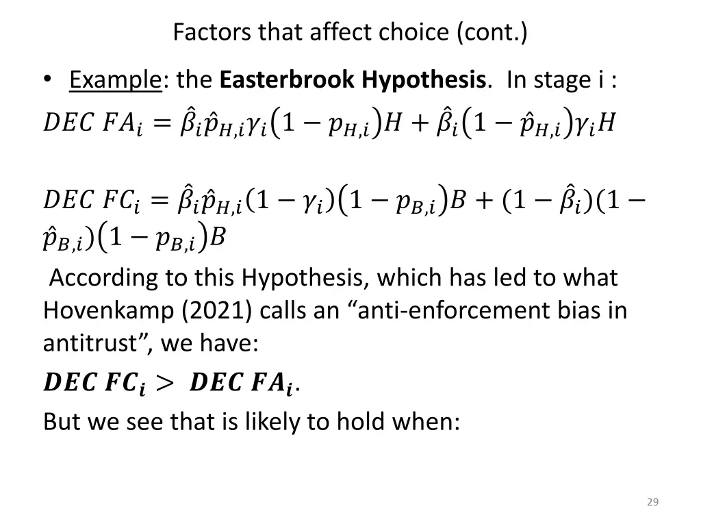 factors that affect choice cont 1