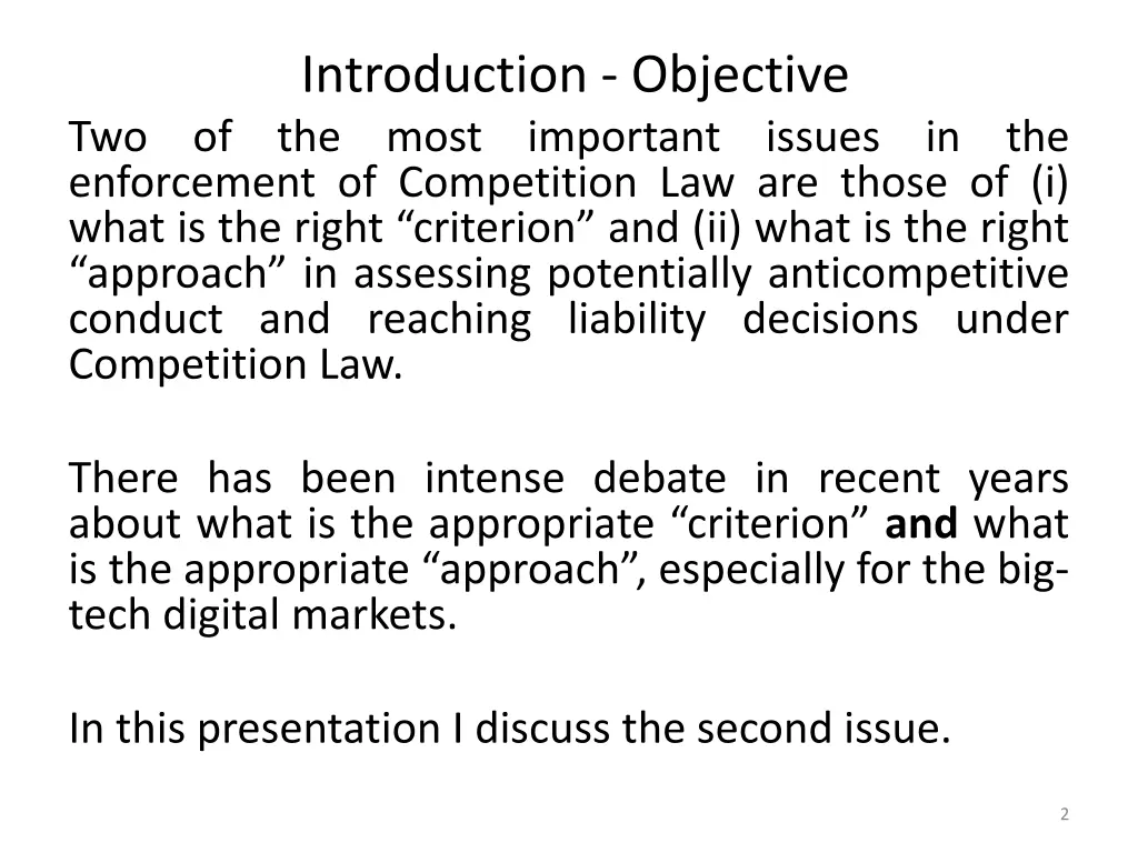 introduction objective two of the most important