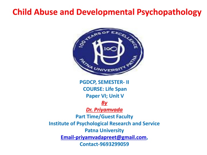 child abuse and developmental psychopathology