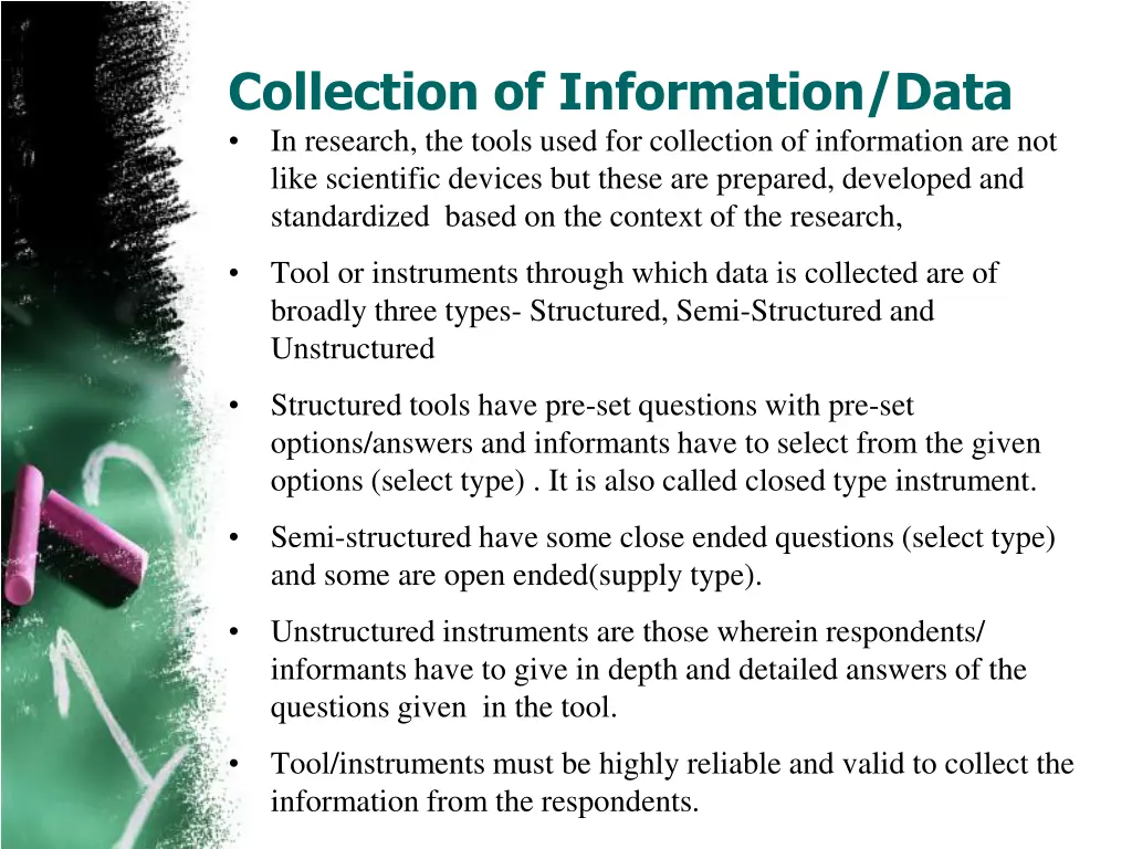 collection of information data in research
