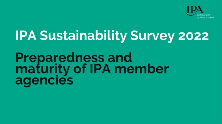 ipa sustainability survey 2022 preparedness
