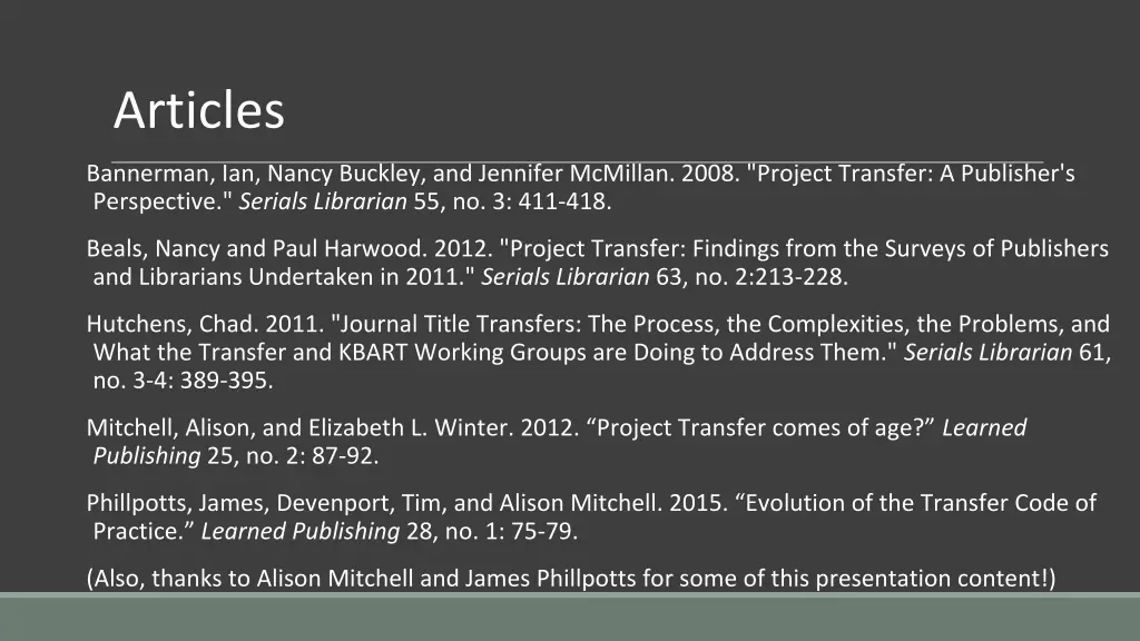articles
