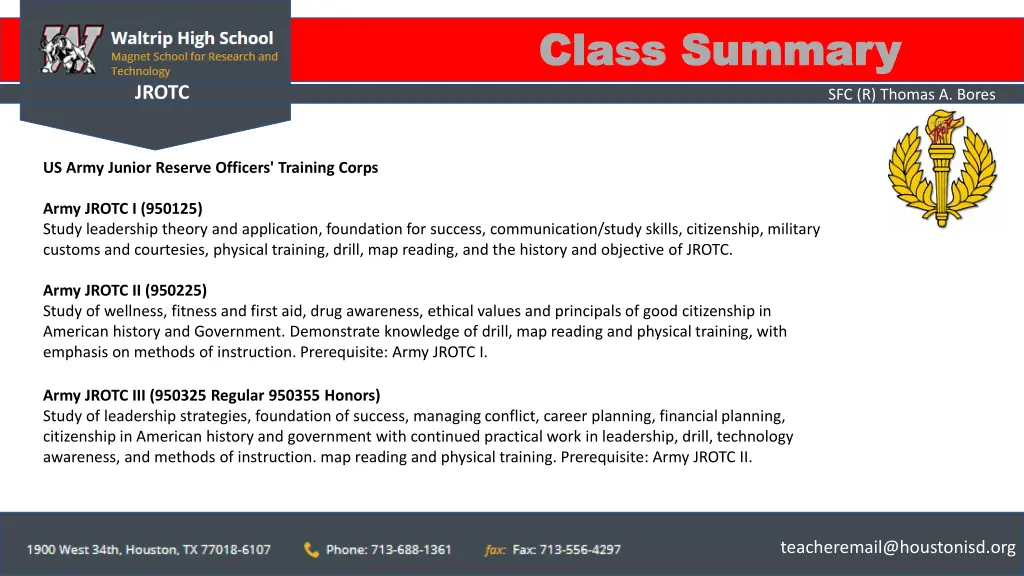 class summary class summary