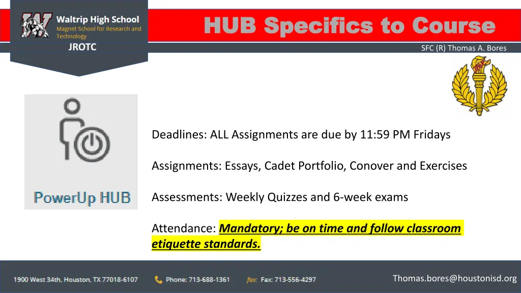 hub specifics to course hub specifics to course