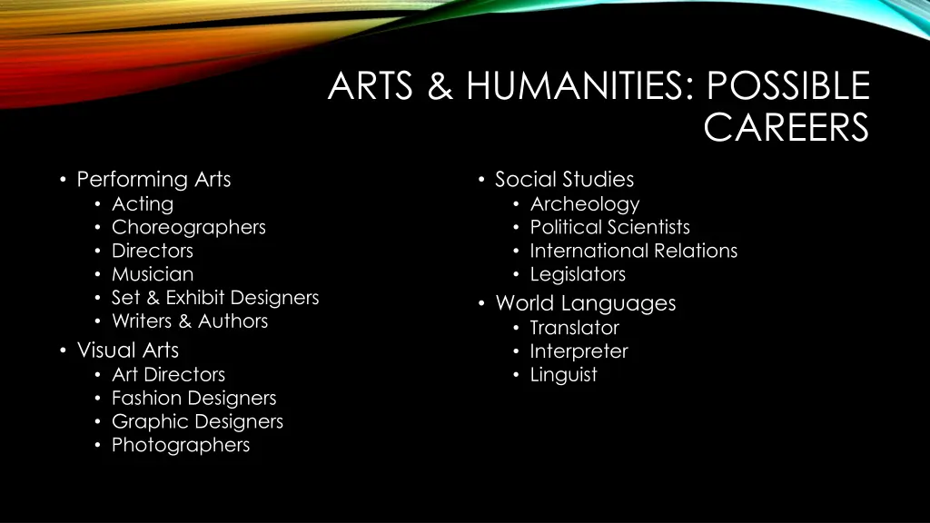 arts humanities possible