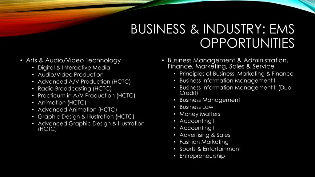 business industry ems opportunities