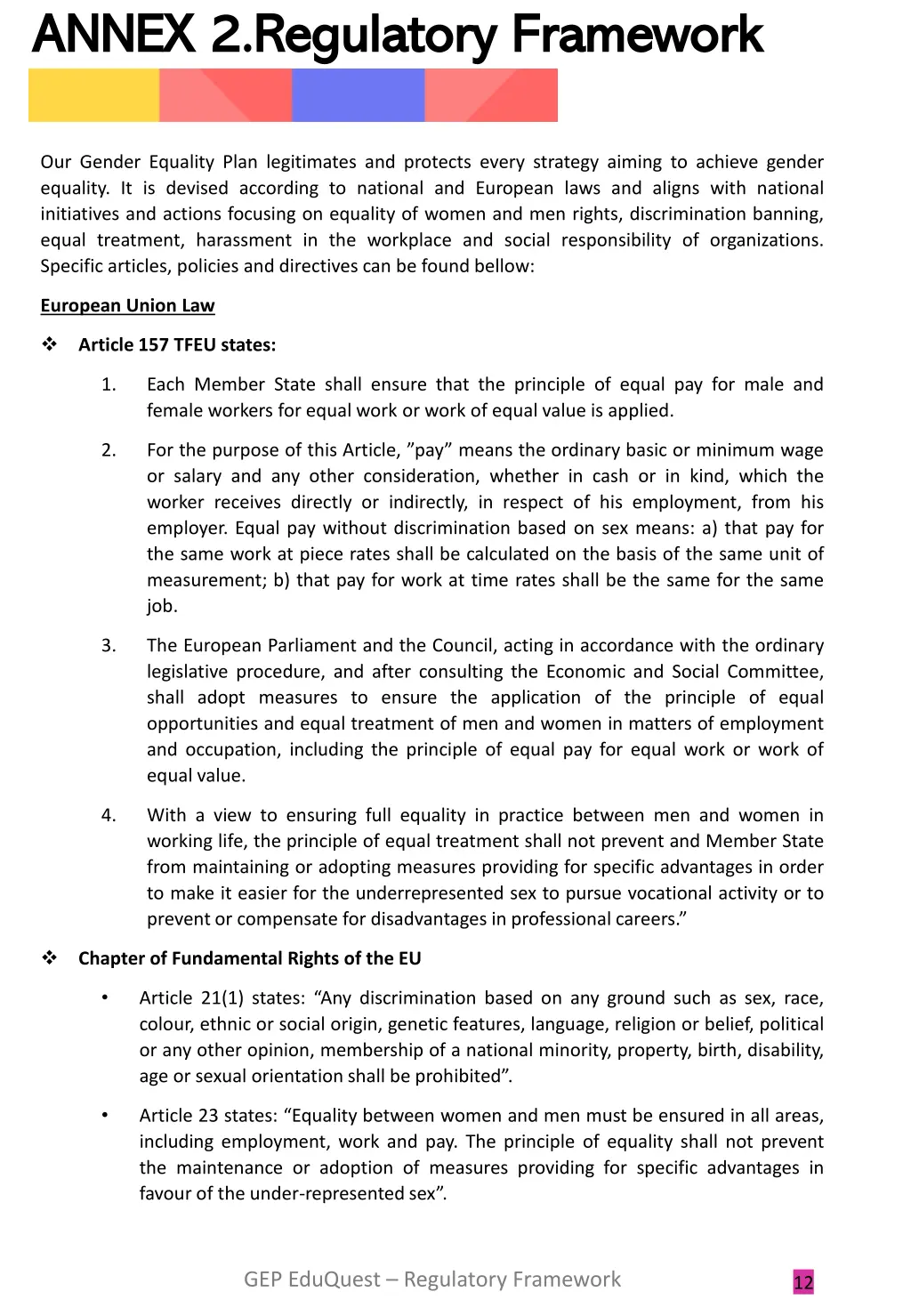 annex 2 regulatory framework annex 2 regulatory