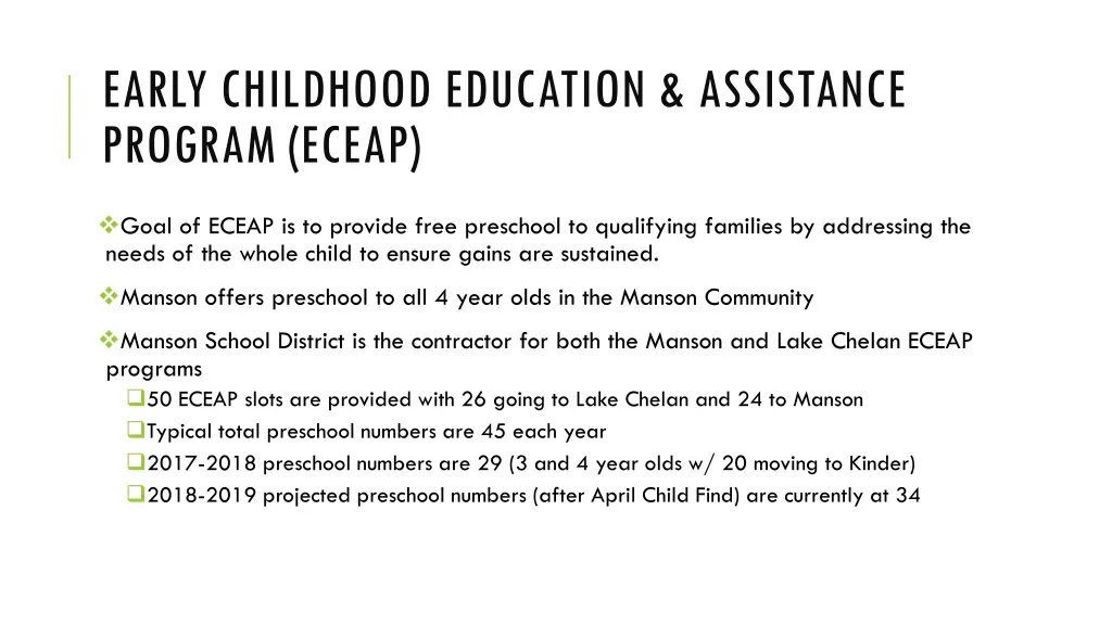 early childhood education assistance program eceap